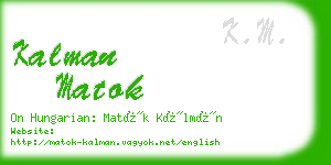 kalman matok business card